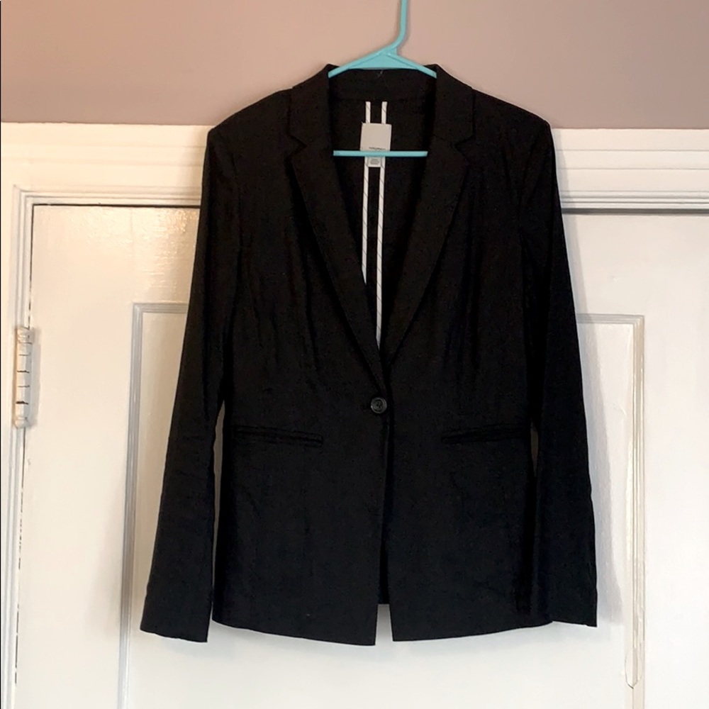 Single Button Blazer - Linen